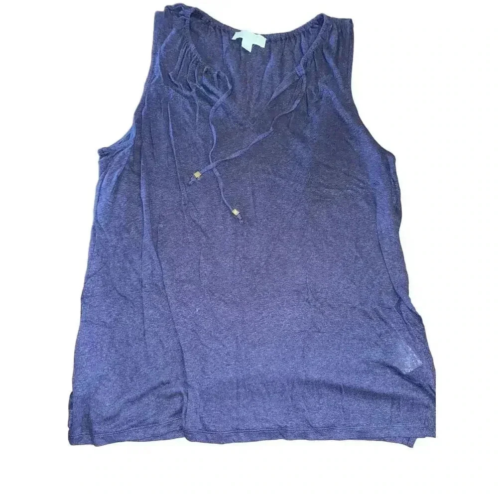 MICHAEL KORS v neck size XL TOP NAVY BLUE